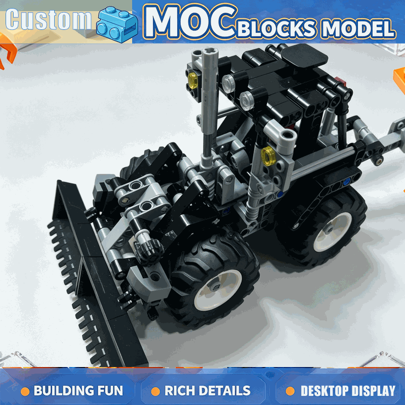 Agriculture Farming Education - 628個のブロックで組み立てる、農場用トラクターとトレーラーのモデル。カスタムメイドの農業機械組み立ておもちゃ。教育的で創造性を育むギフト。