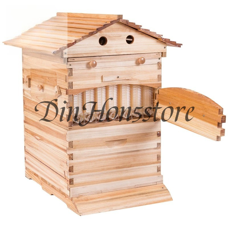 養蜂用具 ワックス加工された杉材製フローハニーハイブ 自動フ - Beehive Frame Wax のレビューと価格