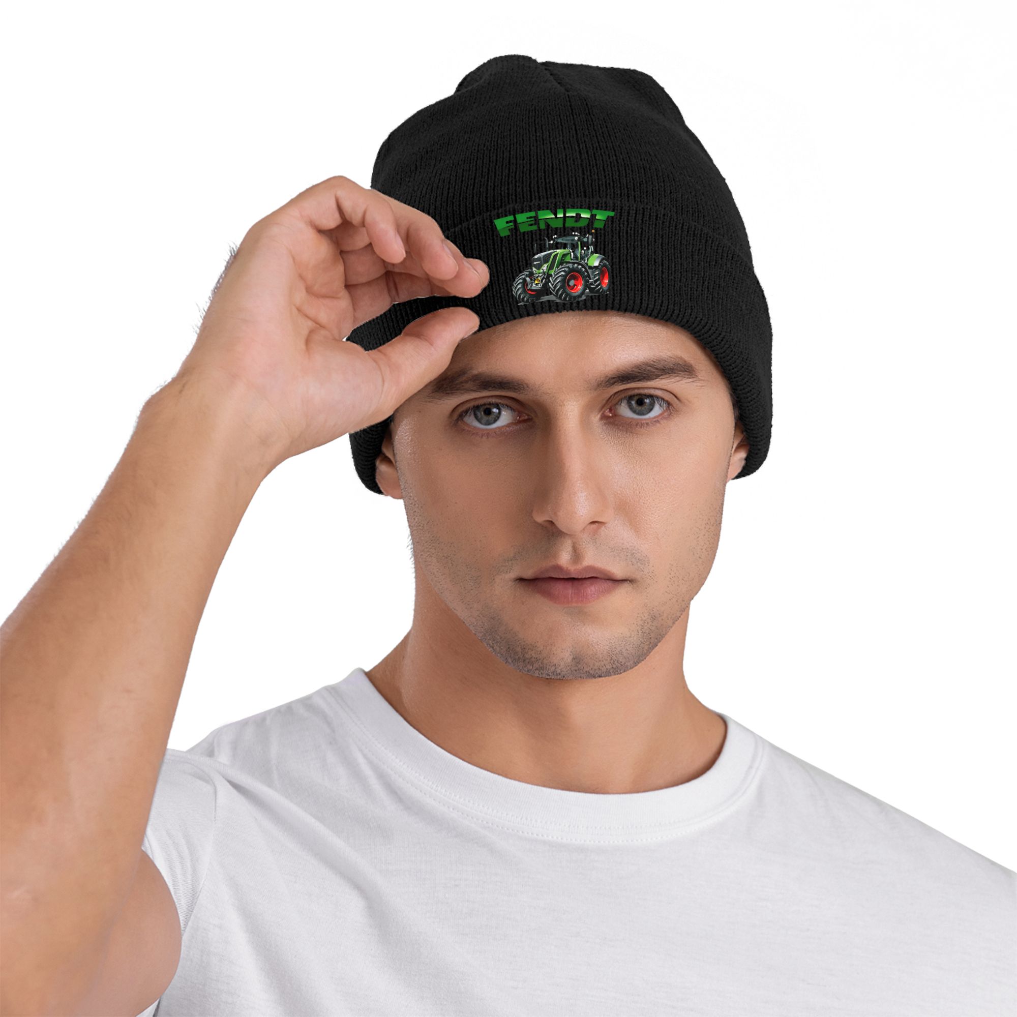 フェント製農業用トラクター柄の冬用ニット帽、暖かい秋用の帽子 - Agriculture Farming Hats のレビューと価格