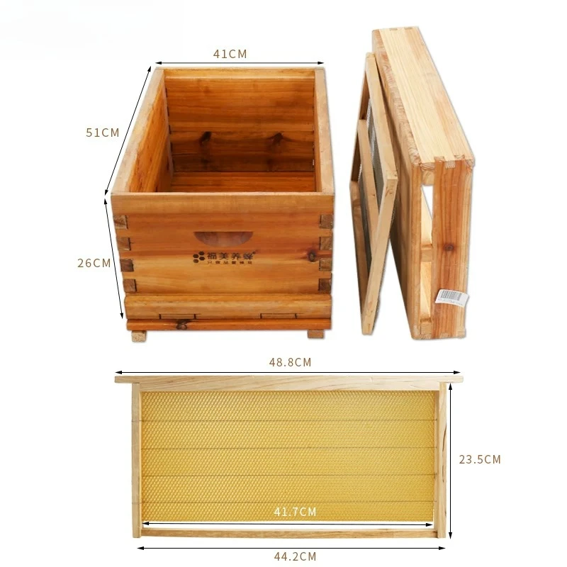 組み立て不要の養蜂用巣箱、標準的な10フレーム式、煮沸処理済 - Beehive Frame Wax のレビューと価格