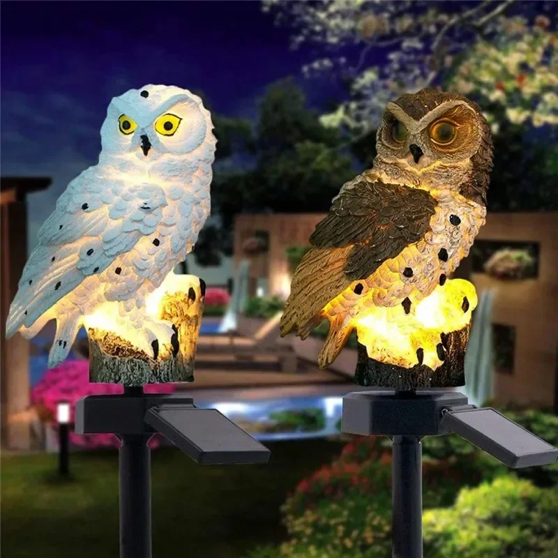 ソーラーフクロウ像ガーデンライトLED防水屋外装飾、庭やパテ - Farming And Agriculture のレビューと価格