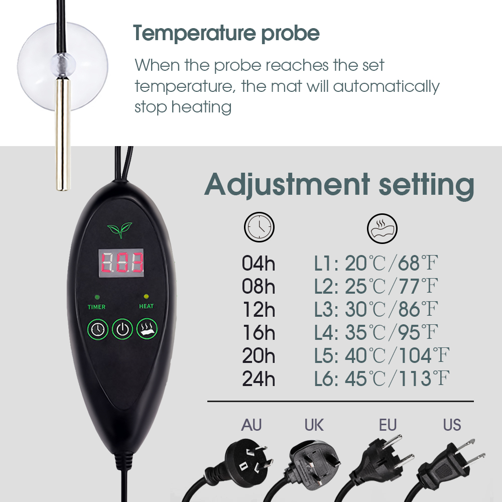 暖かい苗箱加熱マット RET 育苗ポットキット 室内植物栽培 - Seedling Heat Mat のレビューと価格