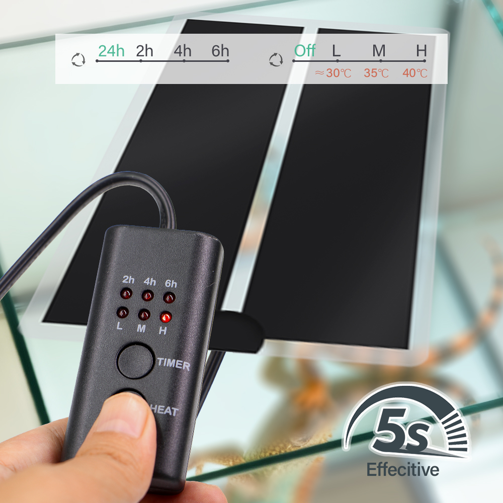 45W-5W 2/4/6H タイミングペット加熱パッド爬虫類 - Seedling Heat Mat のレビューと価格